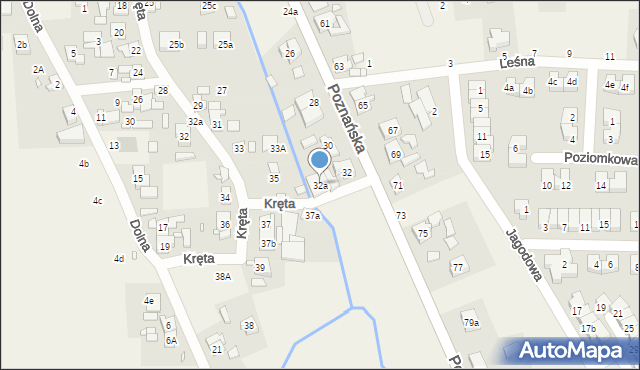 Czapury, Poznańska, 32a, mapa Czapury