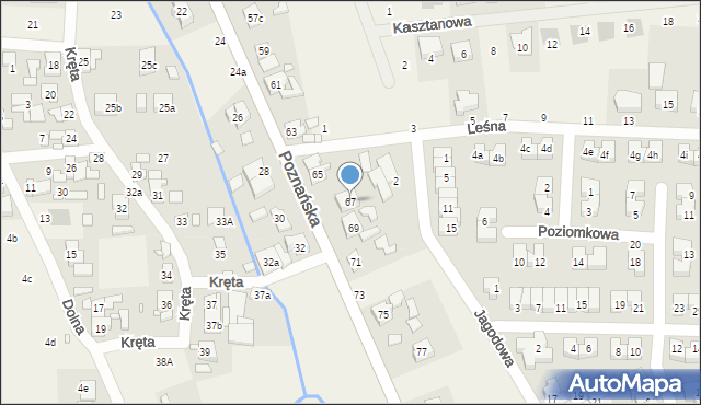 Czapury, Poznańska, 67, mapa Czapury