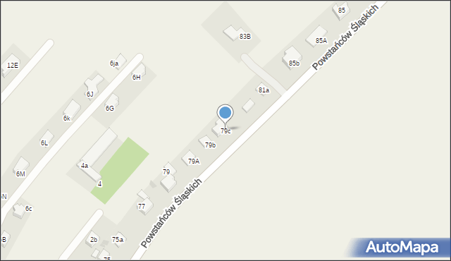 Czarków, Powstańców Śląskich, 79c, mapa Czarków