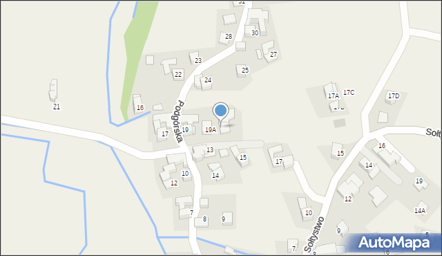 Czarna Góra, Podgórska, 20, mapa Czarna Góra