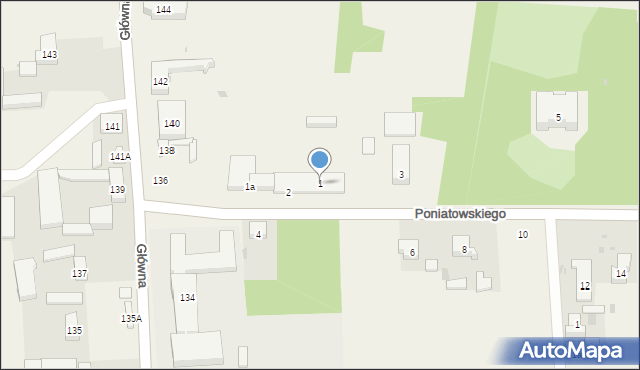 Czarnocin, Poniatowskiego Juliusza, 1, mapa Czarnocin