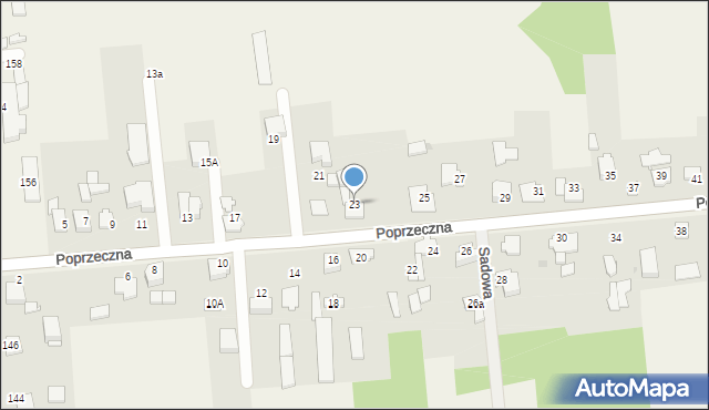 Czarny Las, Poprzeczna, 23, mapa Czarny Las