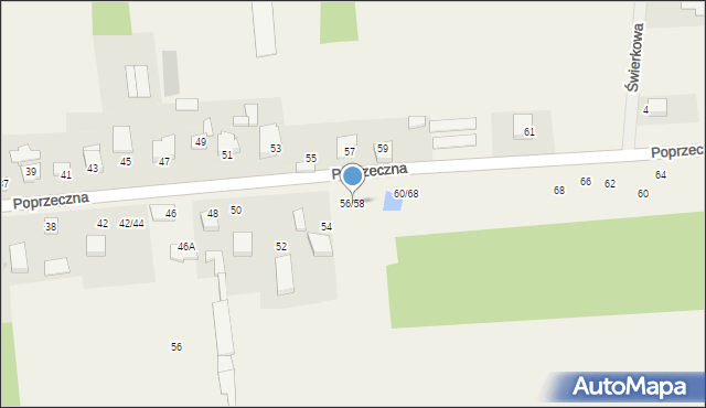 Czarny Las, Poprzeczna, 56/58, mapa Czarny Las