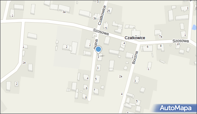 Czatkowice, Polna, 1, mapa Czatkowice