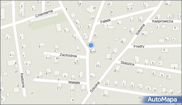 Czechowice-Dziedzice, Polna, 6, mapa Czechowic-Dziedzic