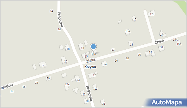 Czechowice-Dziedzice, Potoczna, 13a, mapa Czechowic-Dziedzic