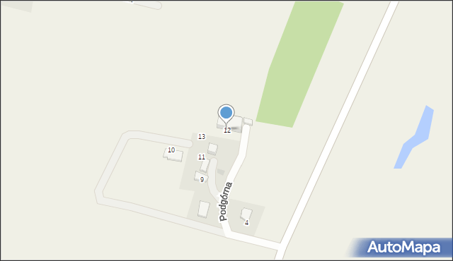 Czeczewo, Podgórna, 12, mapa Czeczewo