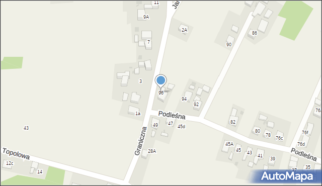 Czernica, Podleśna, 96, mapa Czernica