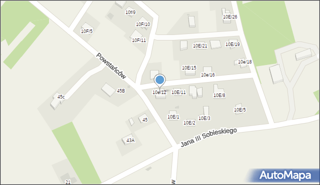 Czernica, Powstańców, 10e/12, mapa Czernica