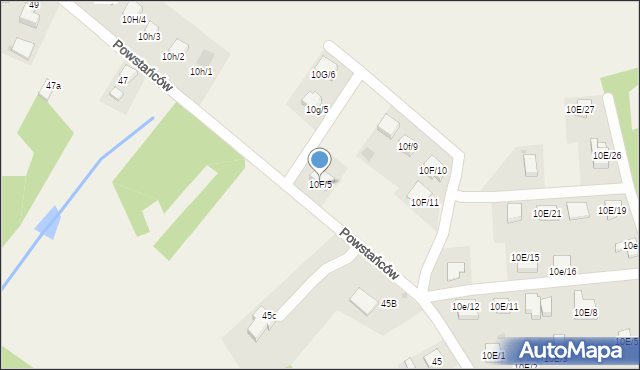 Czernica, Powstańców, 10F/5, mapa Czernica