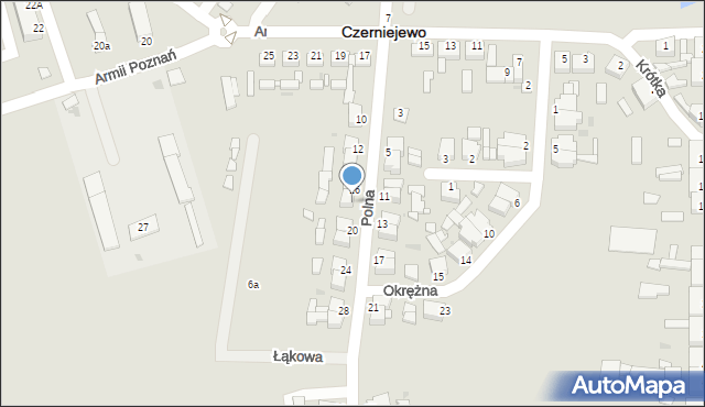 Czerniejewo, Polna, 18, mapa Czerniejewo