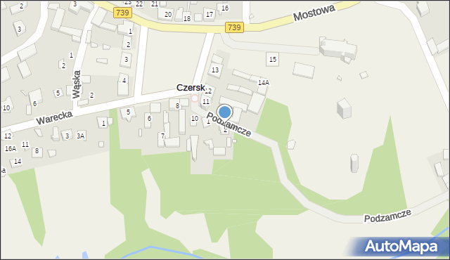 Czersk, Podzamcze, 2, mapa Czersk