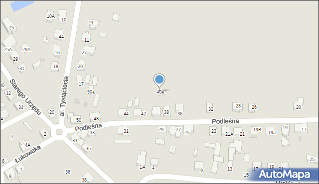 Czersk, Podleśna, 40a, mapa Czersk