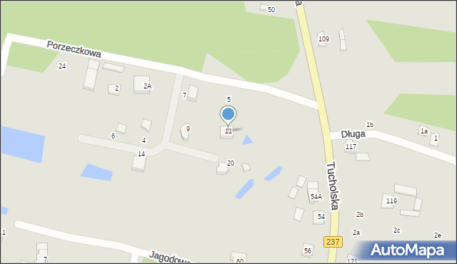 Czersk, Porzeczkowa, 11, mapa Czersk