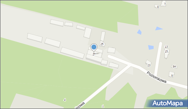 Czersk, Poziomkowa, 27, mapa Czersk