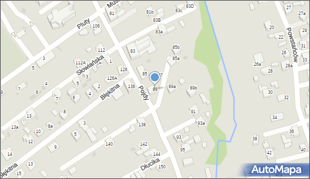 Czerwionka-Leszczyny, Pojdy, ks., 89, mapa Czerwionka-Leszczyny