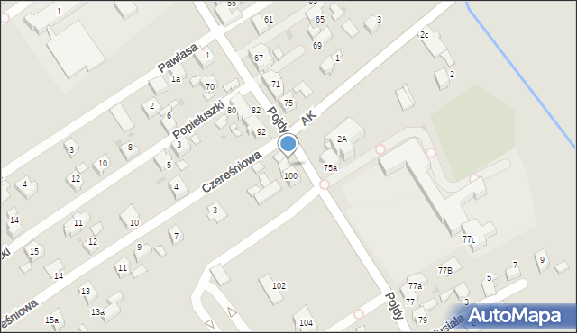 Czerwionka-Leszczyny, Pojdy, ks., 96, mapa Czerwionka-Leszczyny
