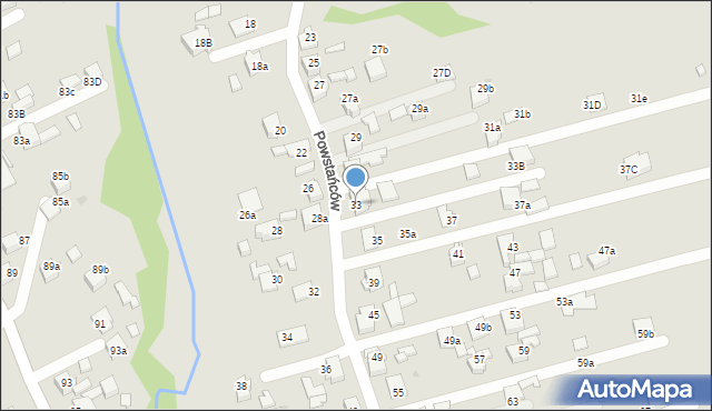 Czerwionka-Leszczyny, Powstańców, 33, mapa Czerwionka-Leszczyny