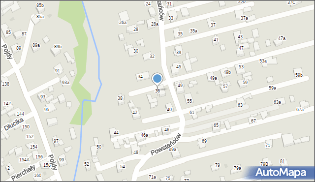 Czerwionka-Leszczyny, Powstańców, 36, mapa Czerwionka-Leszczyny