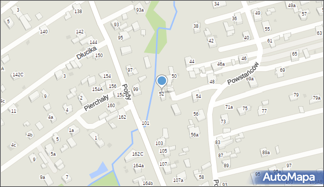 Czerwionka-Leszczyny, Powstańców, 52, mapa Czerwionka-Leszczyny