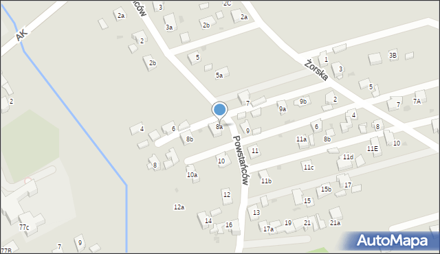 Czerwionka-Leszczyny, Powstańców, 8a, mapa Czerwionka-Leszczyny