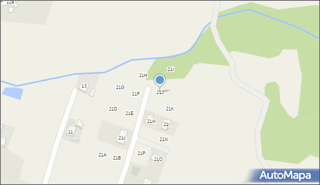 Czerwonak, Polna, 21J, mapa Czerwonak