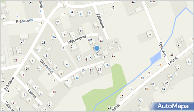 Czerwonak, Południowa, 7, mapa Czerwonak