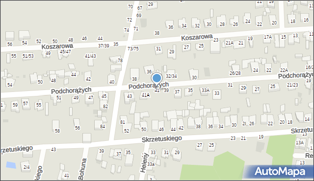 Częstochowa, Podchorążych, 41, mapa Częstochowy