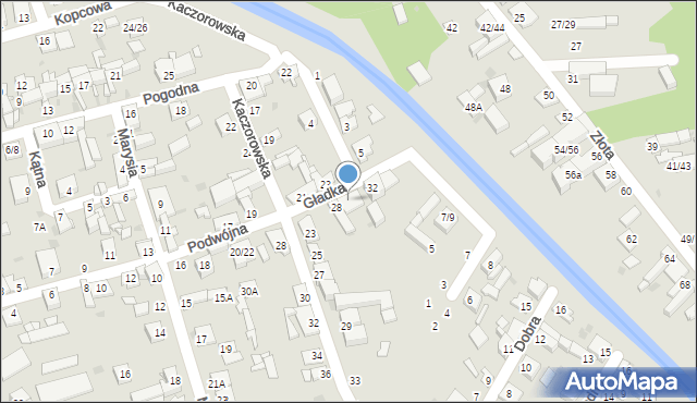 Częstochowa, Podwójna, 30, mapa Częstochowy