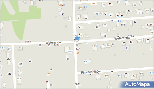 Częstochowa, Polna, 61, mapa Częstochowy