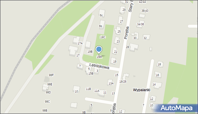 Częstochowa, Poręba, 19A, mapa Częstochowy