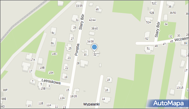 Częstochowa, Poręba, 32, mapa Częstochowy