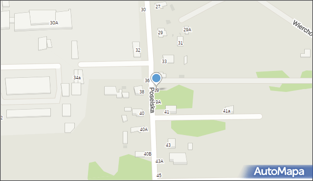 Częstochowa, Poselska, 39, mapa Częstochowy