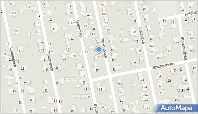 Częstochowa, Poznańska, 37, mapa Częstochowy