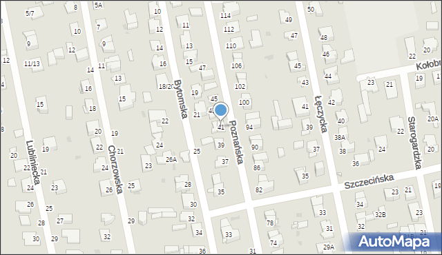 Częstochowa, Poznańska, 41, mapa Częstochowy