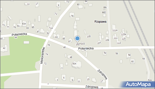 Częstochowa, Połaniecka, 101, mapa Częstochowy