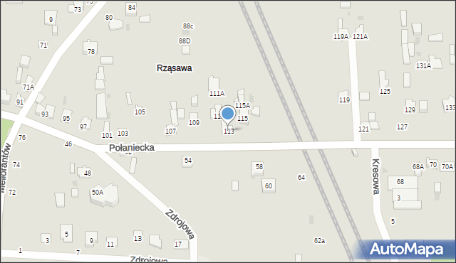 Częstochowa, Połaniecka, 113, mapa Częstochowy