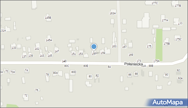 Częstochowa, Połaniecka, 157, mapa Częstochowy