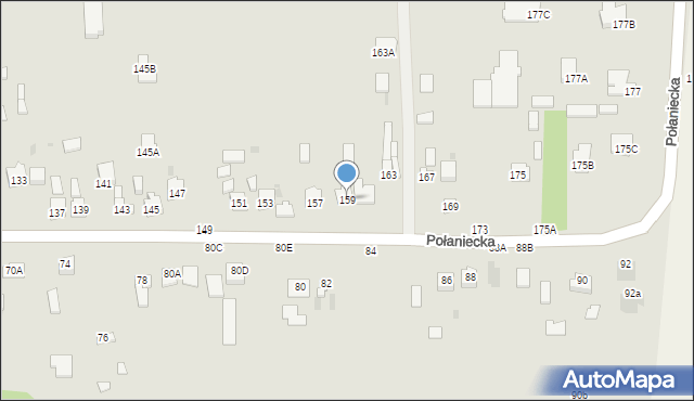 Częstochowa, Połaniecka, 159, mapa Częstochowy