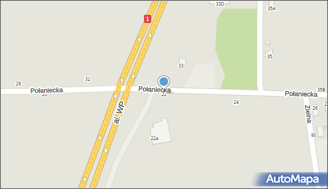 Częstochowa, Połaniecka, 22, mapa Częstochowy