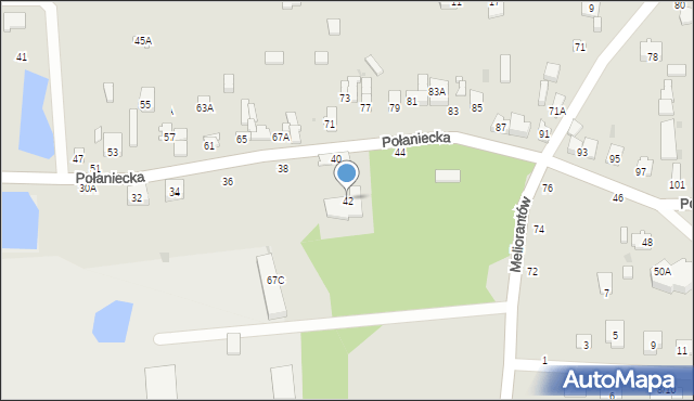 Częstochowa, Połaniecka, 42, mapa Częstochowy