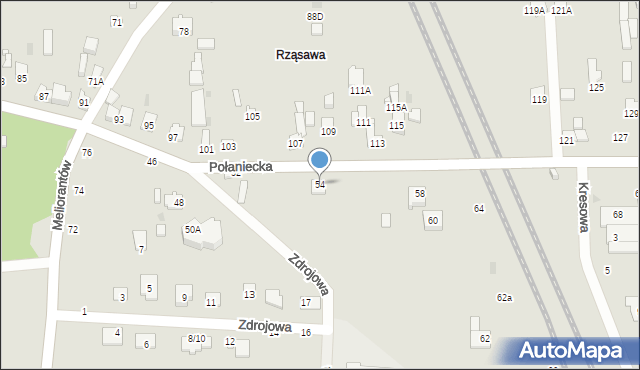 Częstochowa, Połaniecka, 54, mapa Częstochowy