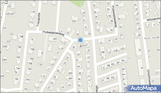 Częstochowa, Poświatowskiej Haliny, 38, mapa Częstochowy