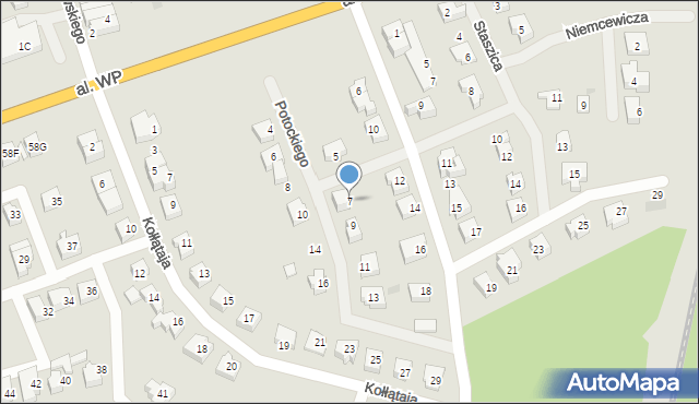 Człuchów, Potockiego Ignacego, 7, mapa Człuchów