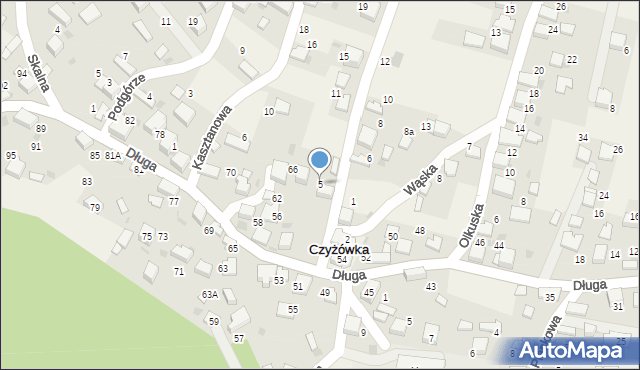 Czyżówka, Potockiego, hr., 5, mapa Czyżówka