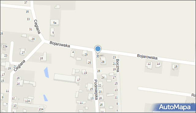 Dąbrowa, Podmiejska, 30, mapa Dąbrowa