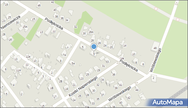 Dąbrowa Górnicza, Podłęknicka, 3, mapa Dąbrowa Górnicza