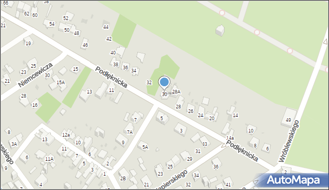 Dąbrowa Górnicza, Podłęknicka, 30, mapa Dąbrowa Górnicza
