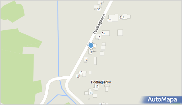 Dąbrowa Górnicza, Podbagienko, 8, mapa Dąbrowa Górnicza