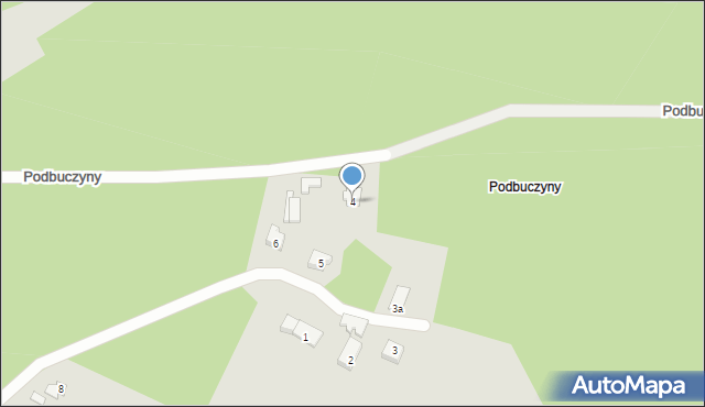 Dąbrowa Górnicza, Podbuczyny, 4, mapa Dąbrowa Górnicza
